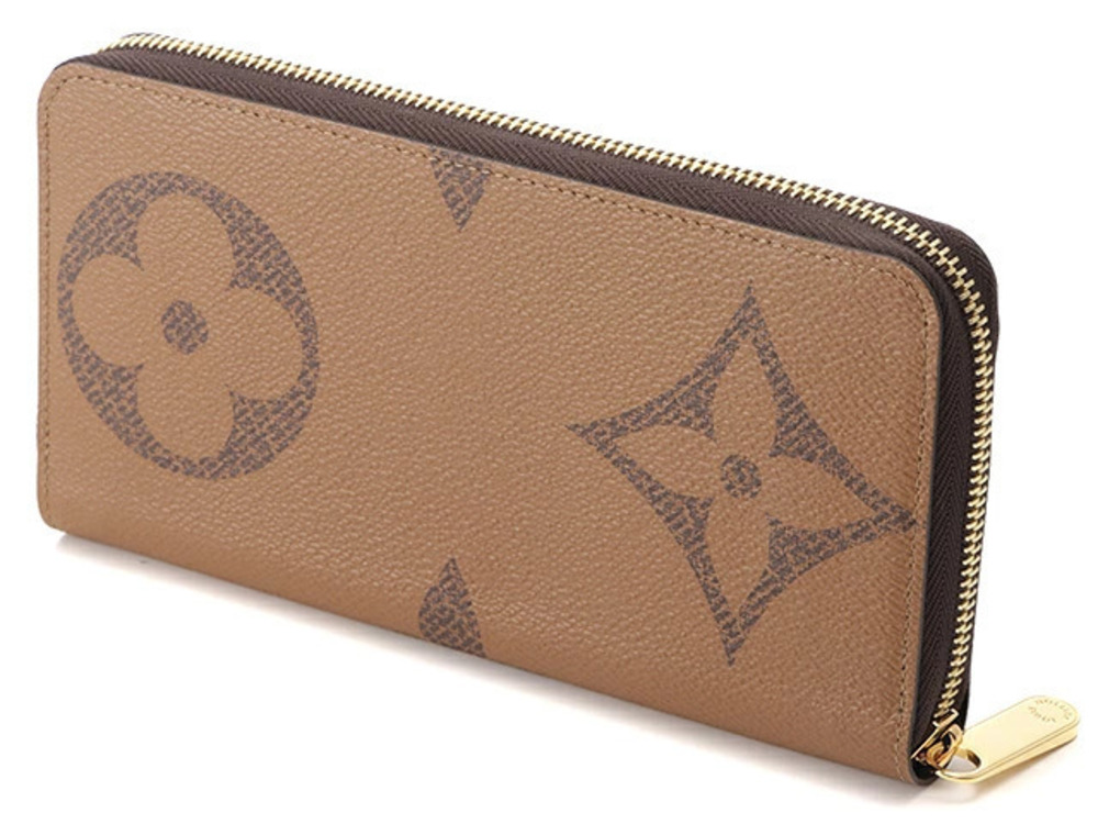 Louis Vuitton Long Monogram Zip Round Wallet Giant Zippy Brown